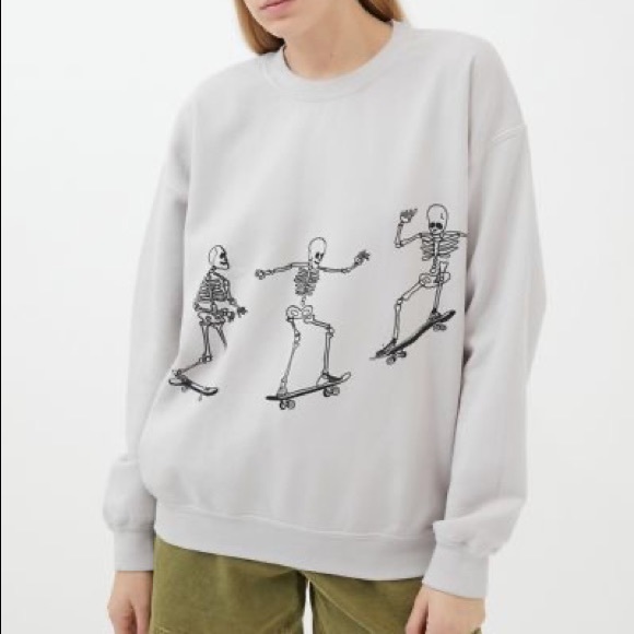 Urban Outfitters Tops - Urban Outfitters Project Social T Skateboarding Skeletons Crewneck Sweatshirt